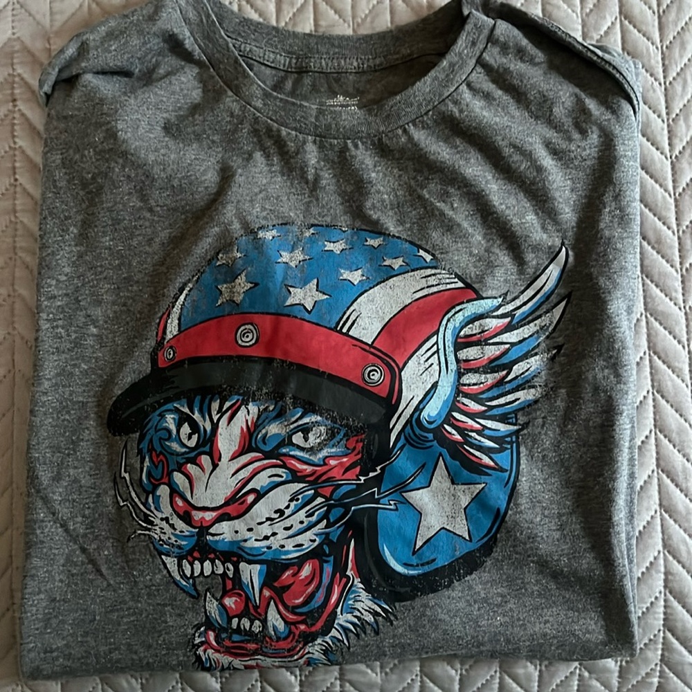 Men’s gray short sleeve t graphic